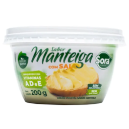 Creme Vegetal Sabor Manteiga Sora 200g Creme Vegetal Sabor Manteiga Sora 200g