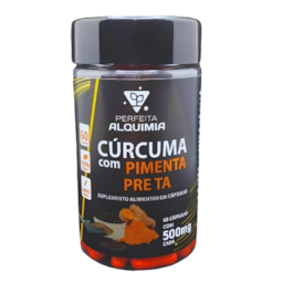 Cúrcuma Com Pimenta Preta Perfeita Alquimia 60 Cápsulas 500mg