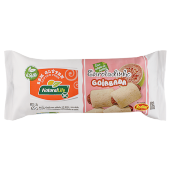 Enroladinho Sabor Goiabada Sem Glúten Vegano 65g - Natural Life