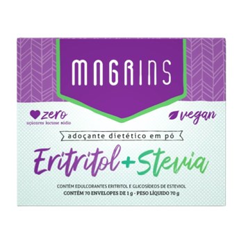 Eritritol + stevia sachê 70g - Magrins