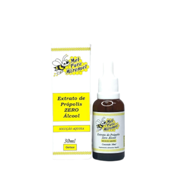 Extrato de Própolis Solução Aquosa Zero Álcool Miromel 30ml Extrato de Própolis Solução Aquosa Zero Álcool Miromel 30ml