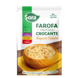 Farofa Crocante Proteica Tempero Caseiro 300g - Sora Farofa Crocante Proteica Tempero Caseiro 300g - Sora