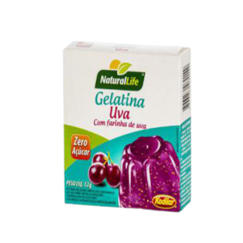 Gelatina Zero Açúcar Uva Com Farinha De Uva Natural Life 12g Gelatina Zero Açúcar Uva Com Farinha De Uva Natural Life 12g
