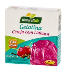 Gelatina Zero Cereja Com Linhaça 12g