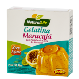 Gelatina Zero Maracujá Com Farinha De Casca De Maracujá 12g