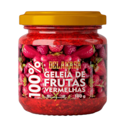 Geleia 100% De Frutas Vermelhas 180g Delakasa Geleia 100% De Frutas Vermelhas 180g Delakasa