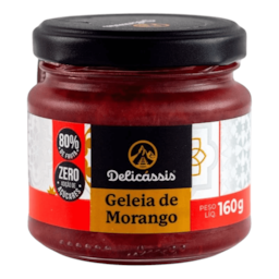 Geleia de Morango Zero Adição de Açúcar 160g - Delicássis