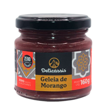 Geleia de Morango Zero Adição de Açúcar 160g - Delicássis