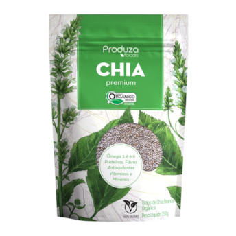 Grãos De Chia Branca Premium Produza Foods 150g Grãos De Chia Branca Premium Produza Foods 150g