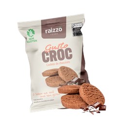 Gusto Croc Cookies de Chocolate Sem Glúten Raizzô Foods 120g