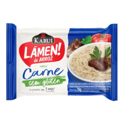 Lamen De Arroz Sabor Carne Sem Gluten Karui 78g