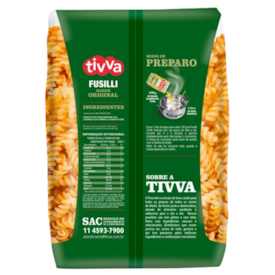 Macarrão de Milho Fusilli Sem Glúten 500g - Tivva