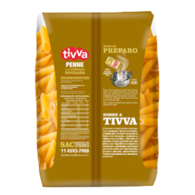 Macarrão De Milho Penne com Linhaça Dourada Sem Glúten 500g - Tivva