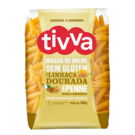 Macarrão De Milho Penne com Linhaça Dourada Sem Glúten 500g - Tivva