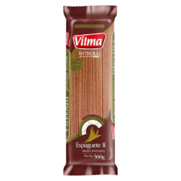 Macarrão Integral Espaguete 8 Vilma 500g Macarrão Integral Espaguete 8 Vilma 500g