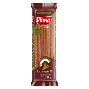 Macarrão Integral Espaguete 8 Vilma 500g Macarrão Integral Espaguete 8 Vilma 500g