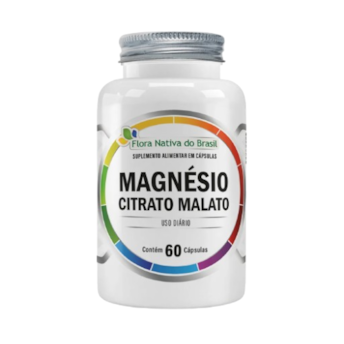 Magnésio Citrato Malato Flora Nativa 60 Cápsulas
