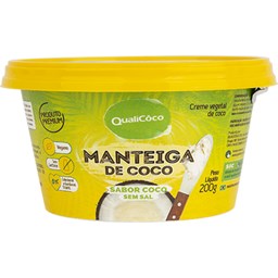 Manteiga de Coco sabor Coco sem Sal Qualicôco 200g