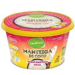 Manteiga de Coco sabor Manteiga sem Sal Qualicôco 200g