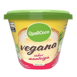 Manteiga de Coco Vegana Sabor Manteiga Sem Sal Qualicoco 200g