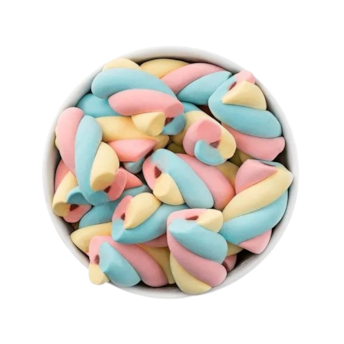 Marshmallows Recheado Twist Colorido Docile