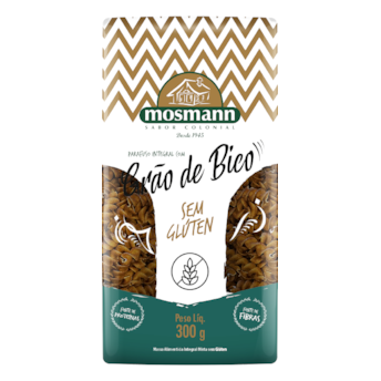 Massa Parafuso Integral com Grão de Bico Sem Glúten Mosmann 300g