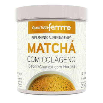 Matchá Soluvel Sabor Abacaxi/Hortelã Apisnutri 200g Matchá Soluvel Sabor Abacaxi/Hortelã Apisnutri 200g