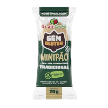Minipão Vegano Graniamici 70g Val 15/09/2025