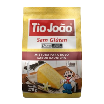 Mistura Para Bolo Sabor Baunilha Tio Joao 270g Mistura Para Bolo Sabor Baunilha Tio Joao 270g