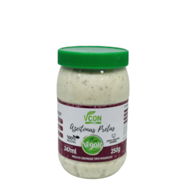 Molho Cremoso Tipo Maionese Vegana Azeitonas Pretas 250g - Vcon