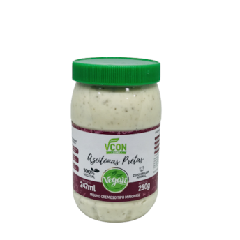 Molho Cremoso Tipo Maionese Vegana Azeitonas Pretas 250g - Vcon Molho Cremoso Tipo Maionese Vegana Azeitonas Pretas 250g - Vcon