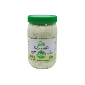 Molho Cremoso Tipo Maionese Vegana Salsa e Alho 250g - Vcon