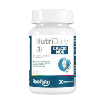 NutriDaily Cálcio MDK ApisNutri 30 Comprimidos