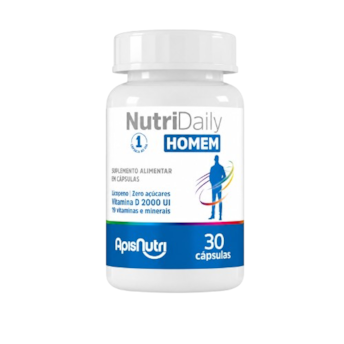 NutriDaily Homem Polivitamínico 500mg ApisNutri 30 Cápsulas