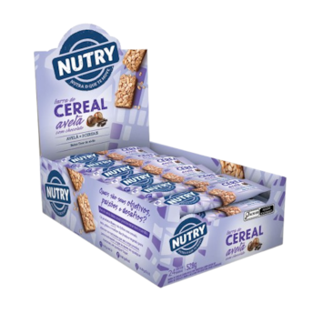 Nutry Barra Cereal Avela Com Choc 22g Dp C/ 24 Und