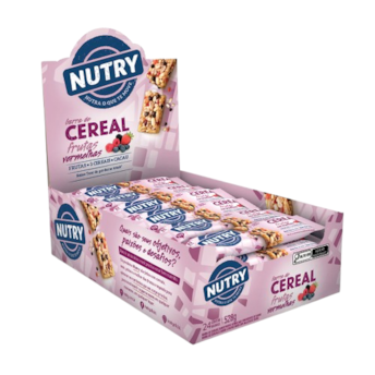 Nutry Barra Cereal Frutas Vermelhas 22g Dp C/ 24 Und