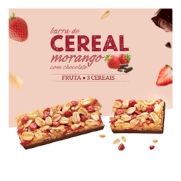 Nutry Barra Cereal Morango Choc 22g Dp C/ 24 Und