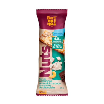 Nuts Castanhas Amendoim E Coco Com Cobertura De Chocolate 25g Nuts Castanhas Amendoim E Coco Com Cobertura De Chocolate 25g