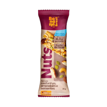 Nuts Castanhas  Amendoim E Sementes  Banana Brasil 25g