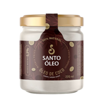Óleo De Coco Extra Virgem Da Película Santo Óleo 200ml