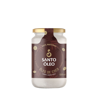 Óleo De Coco Extra Virgem Da Película Santo Óleo 500ml Óleo De Coco Extra Virgem Da Película Santo Óleo 500ml