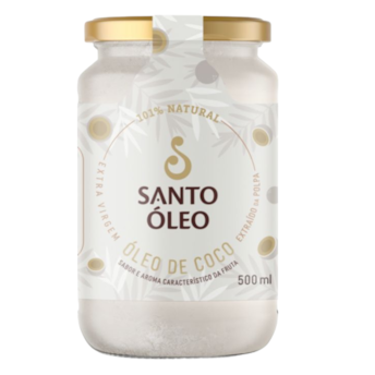 Óleo De Coco Extra Virgem Da Polpa Santo Óleo 500ml