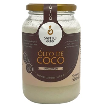 Óleo De Coco Extra Virgem De Polpa Santo Óleo 500 Ml