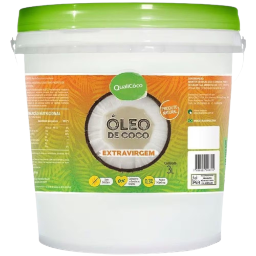 Óleo de Coco Extra Virgem Qualicoco 3 Litros