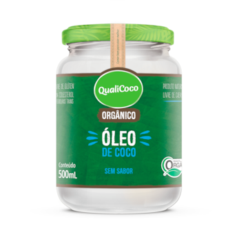 Óleo De Coco Orgânico Sem Sabor Qualicoco 500ml Óleo De Coco Orgânico Sem Sabor Qualicoco 500ml