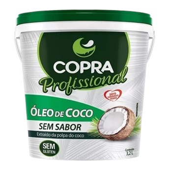 Óleo De Coco Sem Sabor Copra Balde 3,2lt
