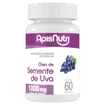 Óleo de Semente de Uva 1000mg ApisNutri 60 Cápsulas
