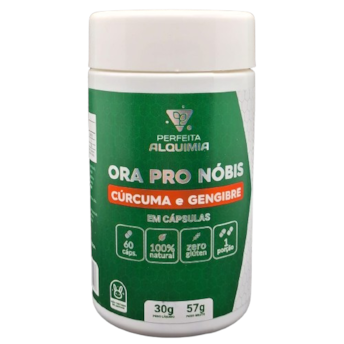 Ora Pro Nóbis Cúrcuma e Gengibre Perfeita Alquimia 60 Cápsulas 500mg