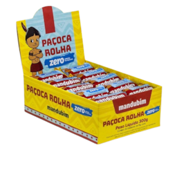 Paçoca Rolha Zero Açúcar 300g Mandubim Display Com 20un