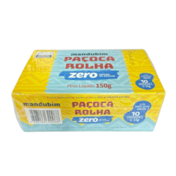 Paçoca Rolha Zero Açúcar Mandubim 150g Display Com 10un